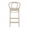 Victor Counter Stool Taupe - Back
