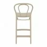 Victor Counter Stool Taupe - Back - Victor Counter Stool Taupe - Back