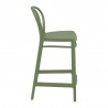 Victor Counter Stool Olive Green - Side Angle