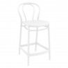 Victor Counter Stool White - Angled View