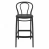 Victor Bar Stool Black - Front - Victor Bar Stool Black - Front