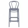 Victor Bar Stool Dark Gray - Front - Victor Bar Stool Dark Gray - Front