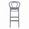 Victor Bar Stool Dark Gray - Back - Victor Bar Stool Dark Gray - Back