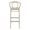 Victor Bar Stool Taupe - Back