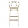 Victor Bar Stool Taupe - Back