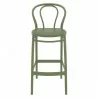 Victor Bar Stool Olive Green - Front - Victor Bar Stool Olive Green - Front