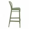 Victor Bar Stool Olive Green - Side - Victor Bar Stool Olive Green - Side