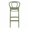 Victor Bar Stool Olive Green - Back - Victor Bar Stool Olive Green - Back