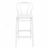 Victor Bar Stool White - Front - Victor Bar Stool White - Front