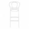 Victor Bar Stool White - Back - Victor Bar Stool White - Back