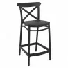 Cross Counter Stool Black - Angled  - Cross Counter Stool Black - Angled 