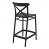 Cross Counter Stool Black - Back Angle