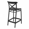 Cross Counter Stool Black - Back Angle - Cross Counter Stool Black - Back Angle