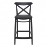 Cross Counter Stool Black - Front