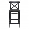 Cross Counter Stool Black - Front