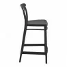 Cross Counter Stool Black - Side Angle - Cross Counter Stool Black - Side Angle