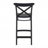 Cross Counter Stool Black - Back