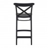 Cross Counter Stool Black - Back