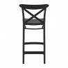 Cross Counter Stool Black - Back - Cross Counter Stool Black - Back