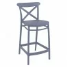 Cross Counter Stool Dark Gray - Angled - Cross Counter Stool Dark Gray - Angled