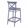 Cross Counter Stool Dark Gray - Back Angle