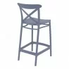 Cross Counter Stool Dark Gray - Back Angle - Cross Counter Stool Dark Gray - Back Angle