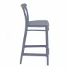 Cross Counter Stool Dark Gray - Side - Cross Counter Stool Dark Gray - Side