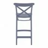 Cross Counter Stool Dark Gray - Back - Cross Counter Stool Dark Gray - Back