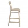 Cross Counter Stool Taupe - Side Angle