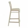 Cross Counter Stool Taupe - Side Angle - Cross Counter Stool Taupe - Side Angle