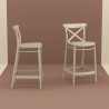 Cross Counter Stool Taupe - Lifestyle