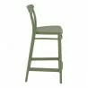 Cross Counter Stool Olive Green - Side Angle - Cross Counter Stool Olive Green - Side Angle