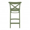 Cross Counter Stool Olive Green - Back