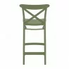 Cross Counter Stool Olive Green - Back - Cross Counter Stool Olive Green - Back