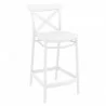 Cross Counter Stool White - Angled - Cross Counter Stool White - Angled