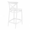 Cross Counter Stool White - Back Angle - Cross Counter Stool White - Back Angle