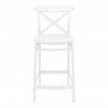 Cross Counter Stool White - Front