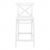 Cross Counter Stool White - Front