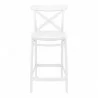 Cross Counter Stool White - Front - Cross Counter Stool White - Front