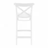 Cross Counter Stool White - Back - Cross Counter Stool White - Back