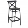 Cross Bar Stool Black - Angled View