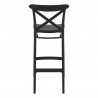 Cross Bar Stool Black - Back