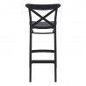 Cross Bar Stool Black - Back