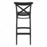 Cross Bar Stool Black - Back - Cross Bar Stool Black - Back