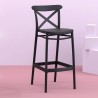 Cross Bar Stool Black - Lifestyle