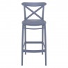 Cross Bar Stool Dark Gray - Front