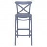 Cross Bar Stool Dark Gray - Front