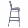 Cross Bar Stool Dark Gray - Side Angle