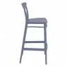 Cross Bar Stool Dark Gray - Side Angle - Cross Bar Stool Dark Gray - Side Angle