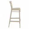 Cross Bar Stool Taupe - Side - Cross Bar Stool Taupe - Side